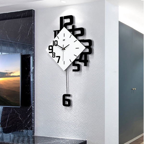 Asymmetrische Wandklok  Moderne Decoratieve Klok voor Huis & Kantoor