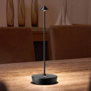 LumisBogen Draadloze LED Tafellamp – Minimalistische Woonverlichting, Oplaadbaar, Touch Bediening, Zwart & Goud