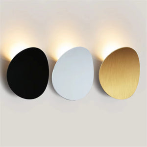 Wandlamp Gebogen Design | Moderne Minimalistische Aluminium Wandlamp in Zwart, Wit of Goud