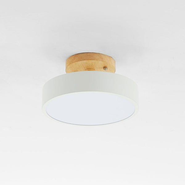 Moderne Houten LED Plafondlamp – Natuurlijk Warm Licht voor Woon- en Eetkamer