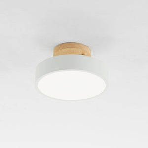 Moderne Houten LED Plafondlamp – Natuurlijk Warm Licht voor Woon- en Eetkamer
