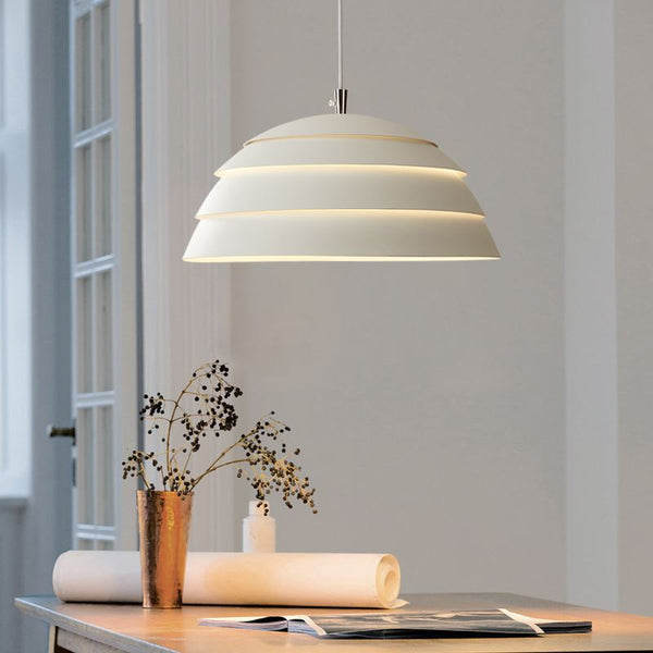 Moderne Koepel Hanglamp | Grijs 39 cm | IJzer & Aluminium LED Hanglamp