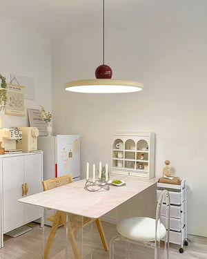 Elegante Rode Hanglamp 30 cm Metaal voor Eetkamer – Verstelbare LED Verlichting