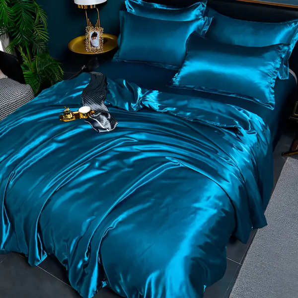Luxe Zijdeachtig Bedtextiel  Ademend, Zacht & Elegant voor Slaapkamer Comfort
