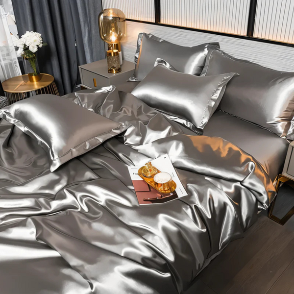 Luxe Zijdeachtig Bedtextiel  Ademend, Zacht & Elegant voor Slaapkamer Comfort