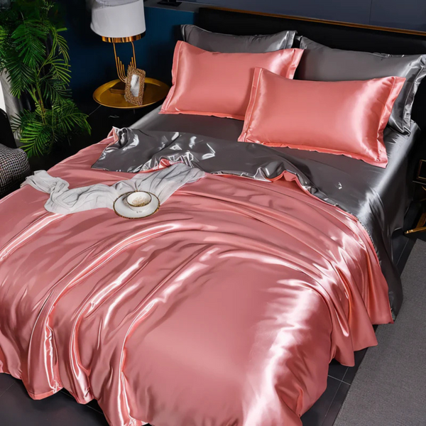 Luxe Zijdeachtig Bedtextiel  Ademend, Zacht & Elegant voor Slaapkamer Comfort