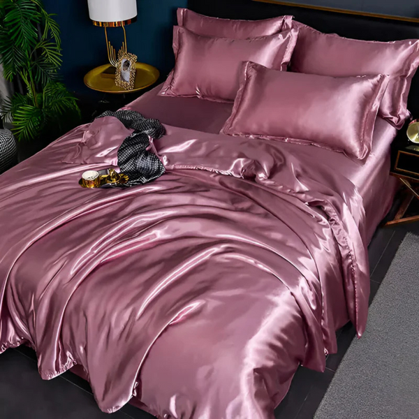 Luxe Zijdeachtig Bedtextiel  Ademend, Zacht & Elegant voor Slaapkamer Comfort