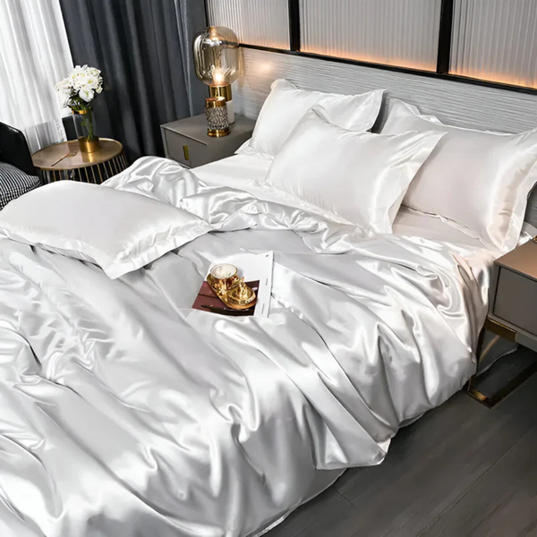 Luxe Zijdeachtig Bedtextiel  Ademend, Zacht & Elegant voor Slaapkamer Comfort