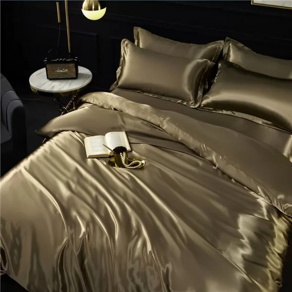 Luxe Zijdeachtig Bedtextiel  Ademend, Zacht & Elegant voor Slaapkamer Comfort