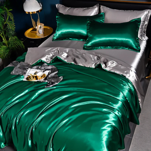 Luxe Zijdeachtig Bedtextiel  Ademend, Zacht & Elegant voor Slaapkamer Comfort