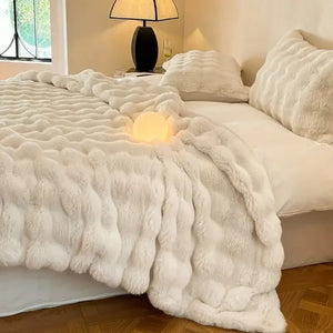 Luxe Winterdeken voor Bed & Bank – Dubbelzijdig Zachte Faux Fur