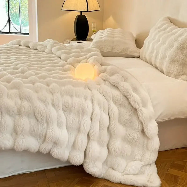 Luxe Winterdeken voor Bed & Bank – Dubbelzijdig Zachte Faux Fur