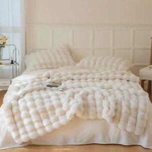 Luxe Winterdeken voor Bed & Bank – Dubbelzijdig Zachte Faux Fur