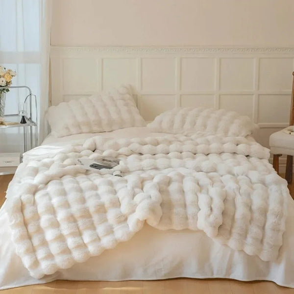 Luxe Winterdeken voor Bed & Bank – Dubbelzijdig Zachte Faux Fur