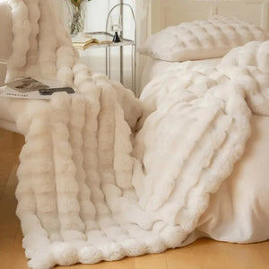 Luxe Winterdeken voor Bed & Bank – Dubbelzijdig Zachte Faux Fur