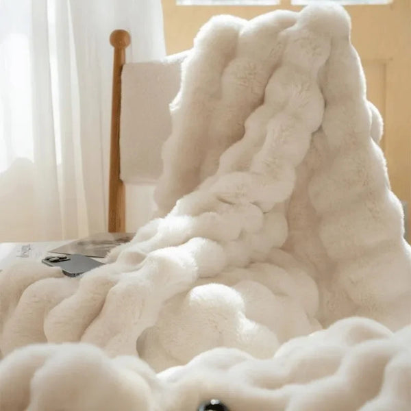 Luxe Winterdeken voor Bed & Bank – Dubbelzijdig Zachte Faux Fur