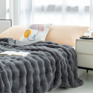 Luxe Winterdeken voor Bed & Bank – Dubbelzijdig Zachte Faux Fur
