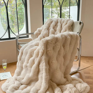 Luxe Winterdeken voor Bed & Bank – Dubbelzijdig Zachte Faux Fur