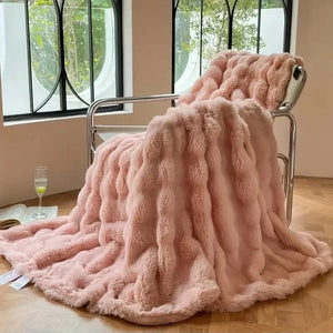 Luxe Winterdeken voor Bed & Bank – Dubbelzijdig Zachte Faux Fur