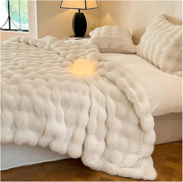 Gezellige Fluffy Fleece Deken – Zacht, Warm en Stijlvolle Sierdeken