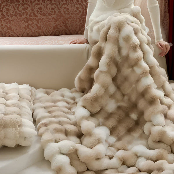 Zachte Fluffy Fleece Deken – Gezellig en Warm voor Woonkamer, Slaapkamer & Reizen