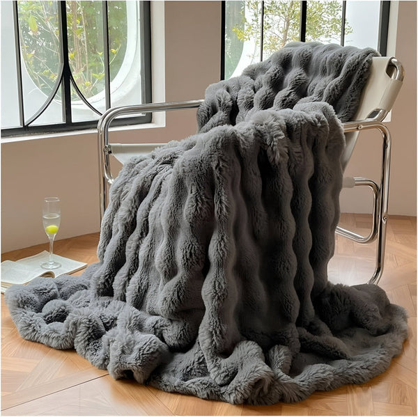 Zachte Fluffy Fleece Deken – Gezellig en Warm voor Woonkamer, Slaapkamer & Reizen