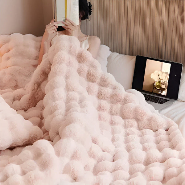 Zachte Fluffy Fleece Deken – Gezellig en Warm voor Woonkamer, Slaapkamer & Reizen