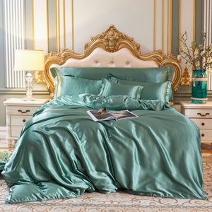Luxe Satijnen Dekbedovertrek Set – Modern Beddengoed met Elegante Afwerking