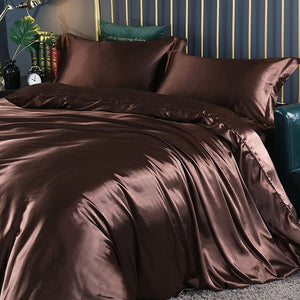 Luxe Satijnen Dekbedovertrek Set – Modern Beddengoed met Elegante Afwerking