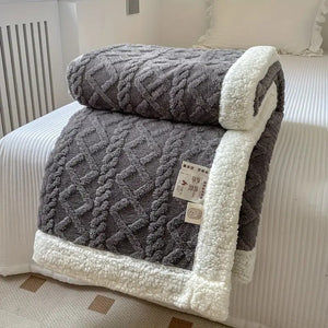 Zachte Sherpa Fleece Deken – Omkeerbaar, Warm & Gezellig Plaid voor Thuis en Buiten