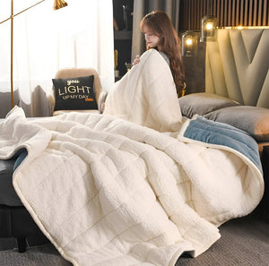 Gezellige Sherpa Fleece Deken – Zacht, Warm en Luxe Plaid voor Bed & Bank