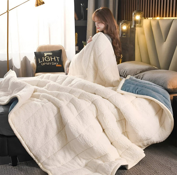 Gezellige Sherpa Fleece Deken – Zacht, Warm en Luxe Plaid voor Bed & Bank