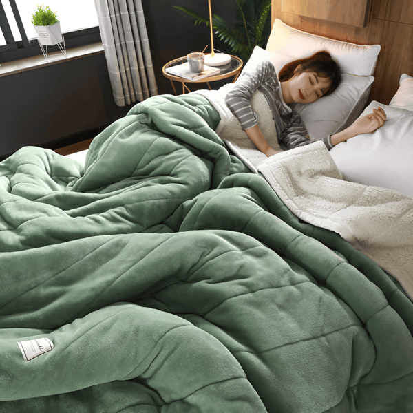 Gezellige Sherpa Fleece Deken – Zacht, Warm en Luxe Plaid voor Bed & Bank