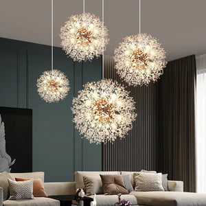 Elegante Kristallen Hanglamp – Luxe LED Plafondlamp voor Woonkamer & Eetkamer