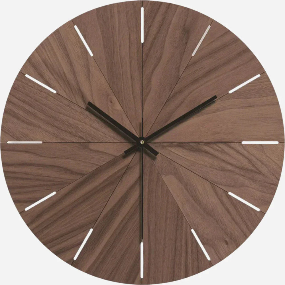 Stille en Elegante Wandklok Modern Houten Effect Woondecoratie