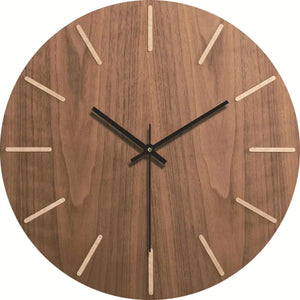 Stille en Elegante Wandklok Modern Houten Effect Woondecoratie