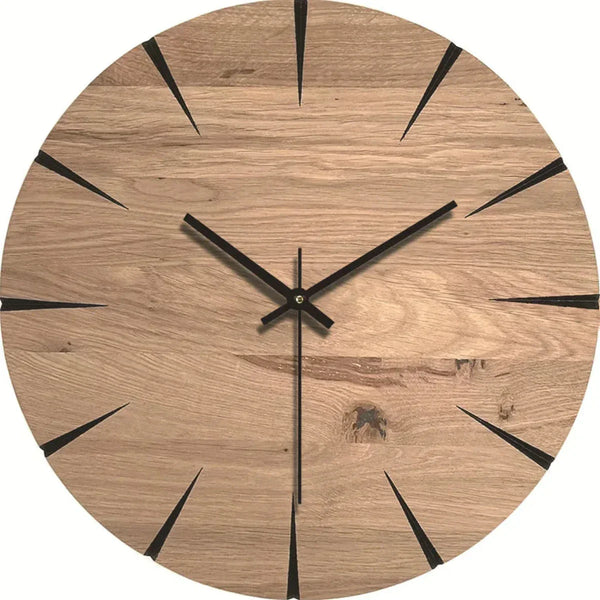 Stille en Elegante Wandklok Modern Houten Effect Woondecoratie