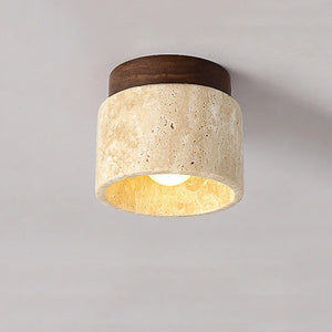 Minimalistische Japanse Plafondlamp – Zacht Houten Ontwerp