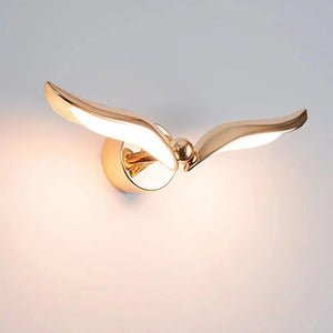 Moderne LED Wandleuchte geïnspireerd door Zeemeeuwen  Artistiek Gouden Accent voor Stijlvolle Interieurs