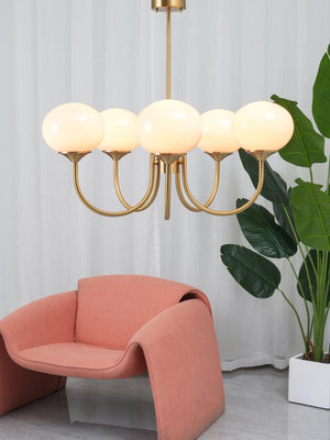 Moderne Bubbles LED Plafondlamp – Elegante Roze Glas & Gouden Afwerking