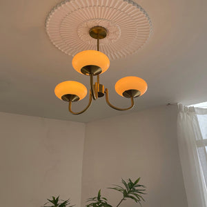Moderne Bubbles LED Plafondlamp – Elegante Roze Glas & Gouden Afwerking