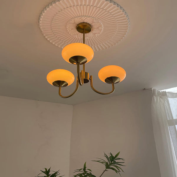 Moderne Bubbles LED Plafondlamp – Elegante Roze Glas & Gouden Afwerking