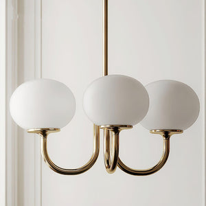 Moderne Bubbles LED Plafondlamp – Elegante Roze Glas & Gouden Afwerking