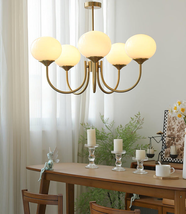 Moderne Bubbles LED Plafondlamp – Elegante Roze Glas & Gouden Afwerking