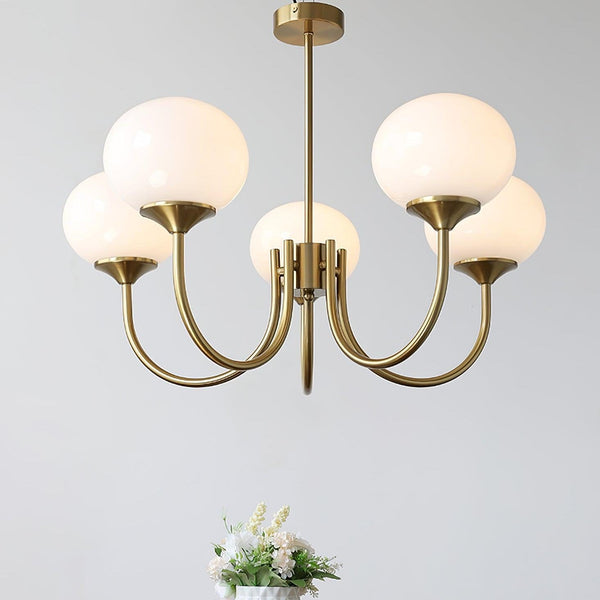 Moderne Bubbles LED Plafondlamp – Elegante Roze Glas & Gouden Afwerking