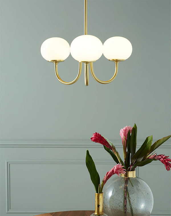 Moderne Bubbles LED Plafondlamp – Elegante Roze Glas & Gouden Afwerking