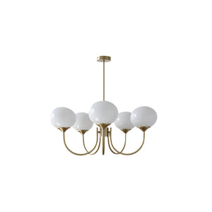 Moderne Bubbles LED Plafondlamp – Elegante Roze Glas & Gouden Afwerking