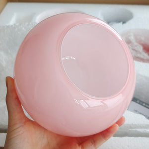 Moderne Bubbles LED Plafondlamp – Elegante Roze Glas & Gouden Afwerking