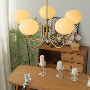 Moderne Bubbles LED Plafondlamp – Elegante Roze Glas & Gouden Afwerking
