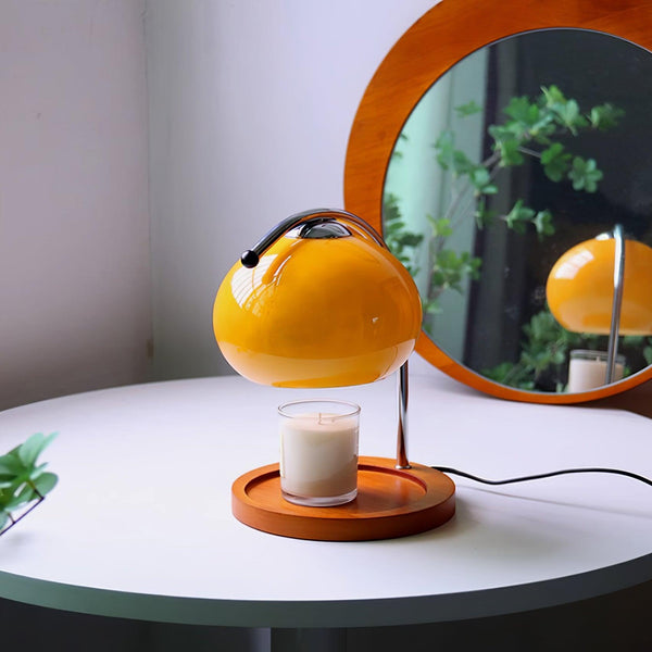 Mid-Century Elegante Kaarsverwarmer Lamp – Vlamvrije Woondecoratie voor Gezellige Sfeer
